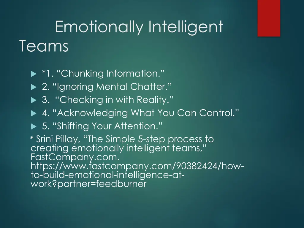 emotionally intelligent teams