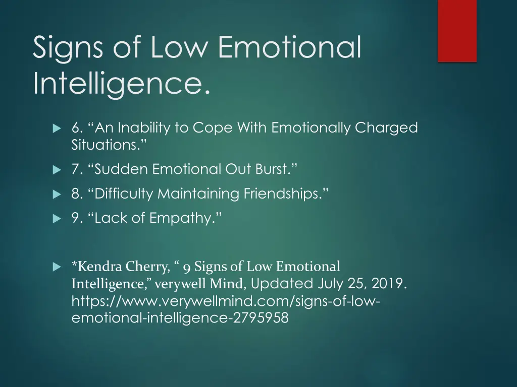 signs of low emotional intelligence 1