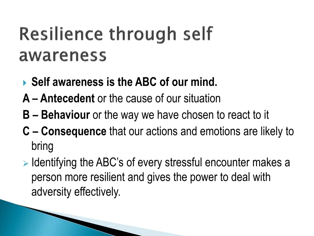 self awareness is the abc of our mind