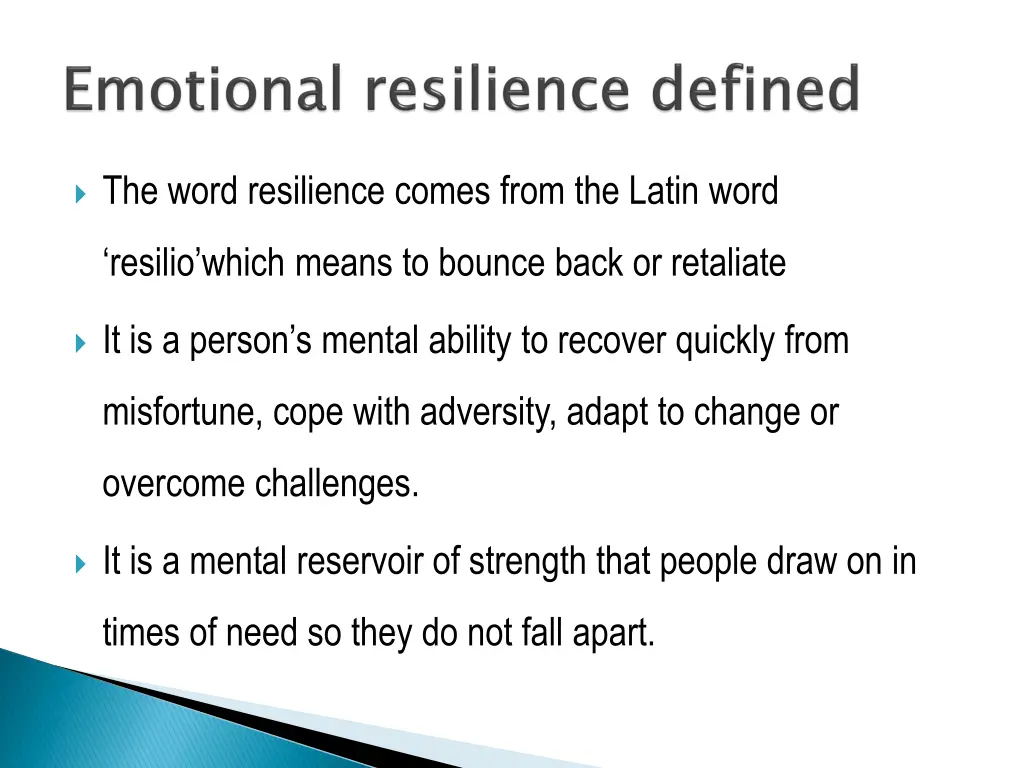 the word resilience comes from the latin word