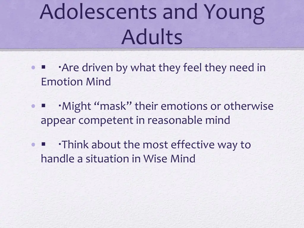 adolescents and young adults