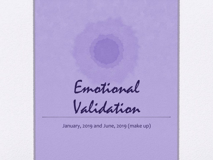 emotional validation