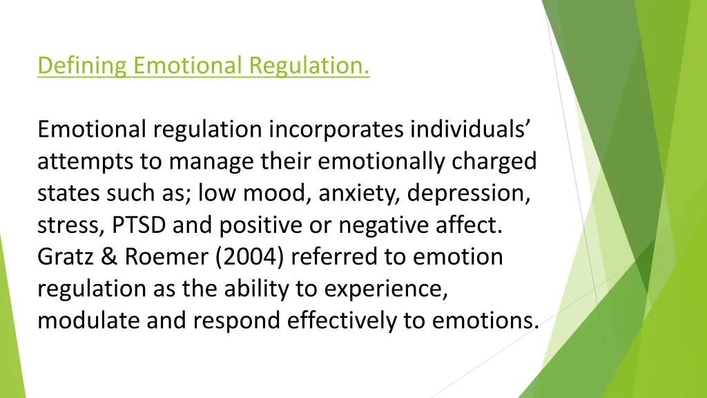 defining emotional regulation