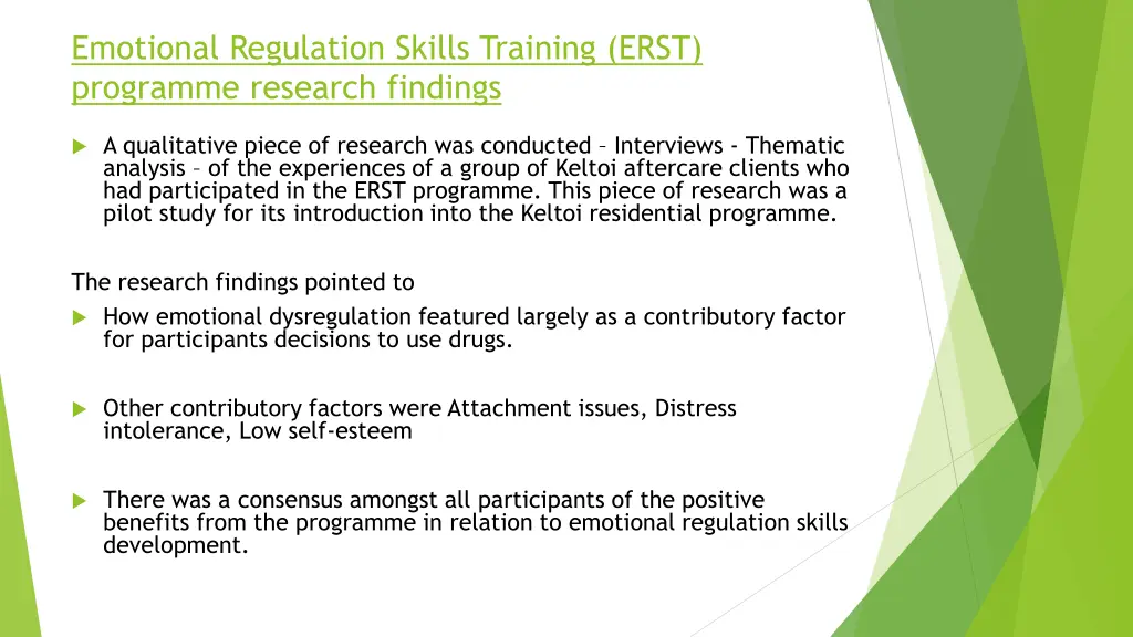 emotional regulation skills training erst