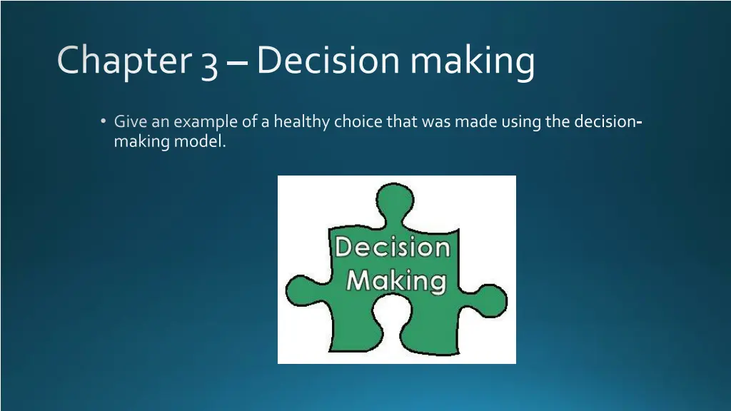 chapter 3 decision making