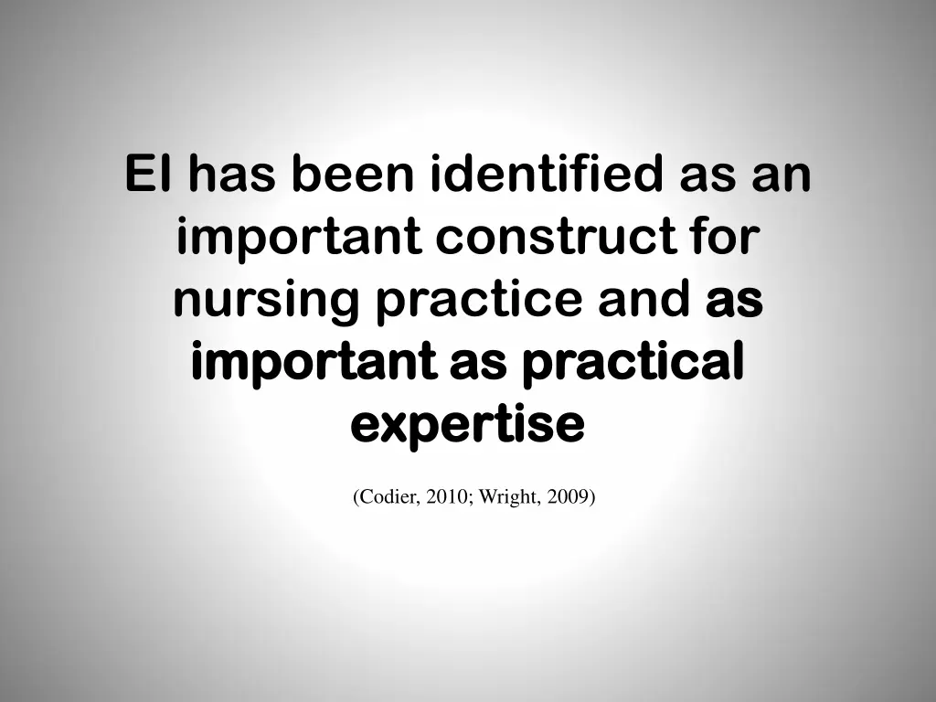 ei has been identified as an important construct