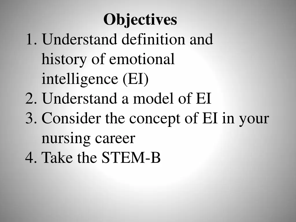 objectives