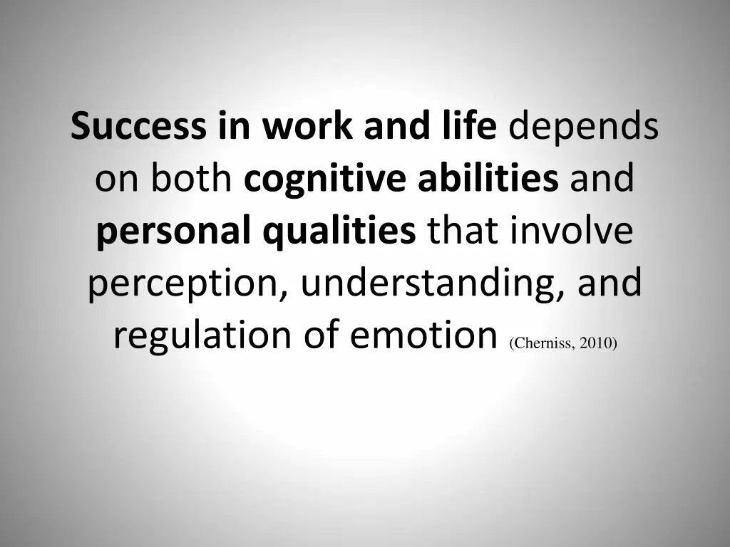 success in work and life depends on both