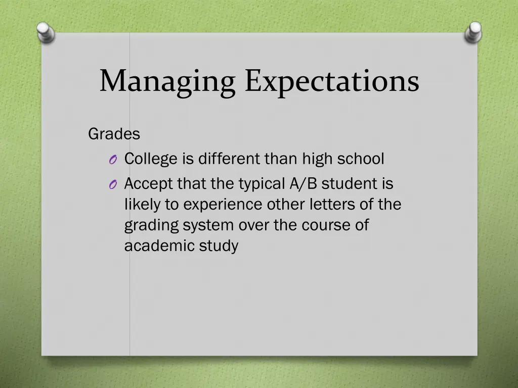 managing expectations 2