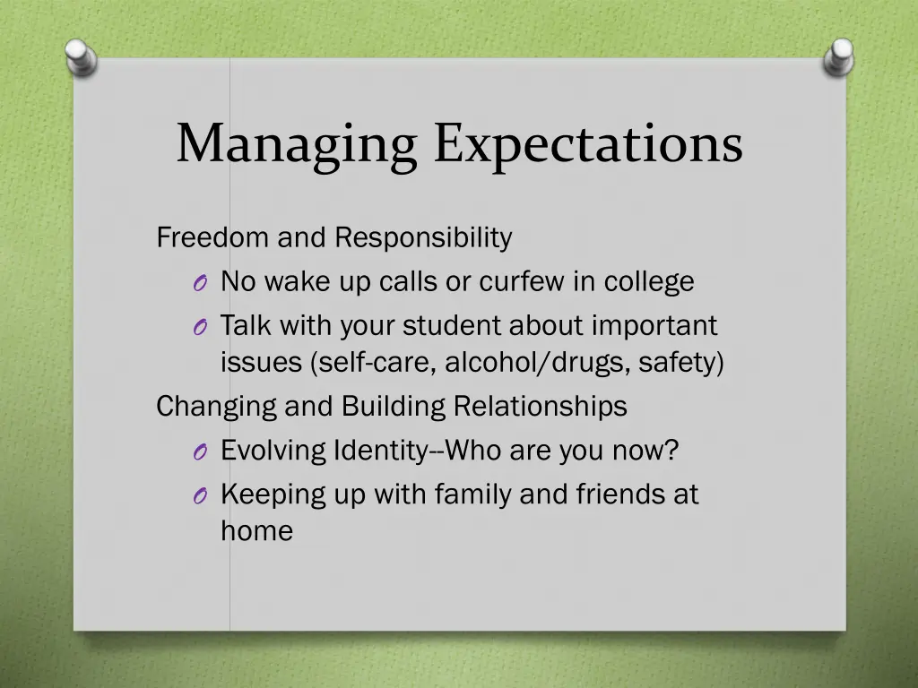 managing expectations 3