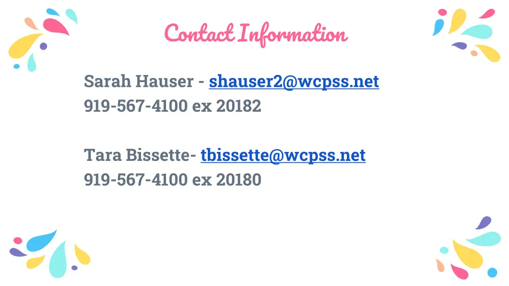 contact information