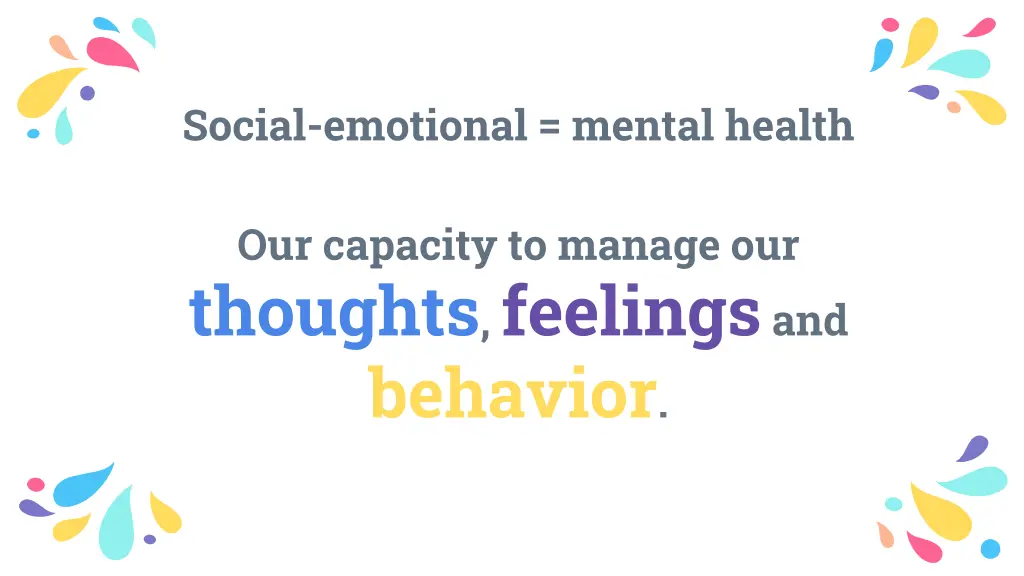 social emotional mental health