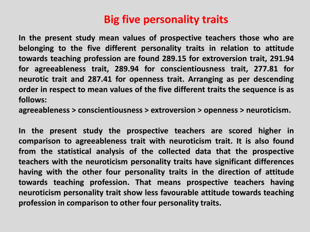 big five personality traits