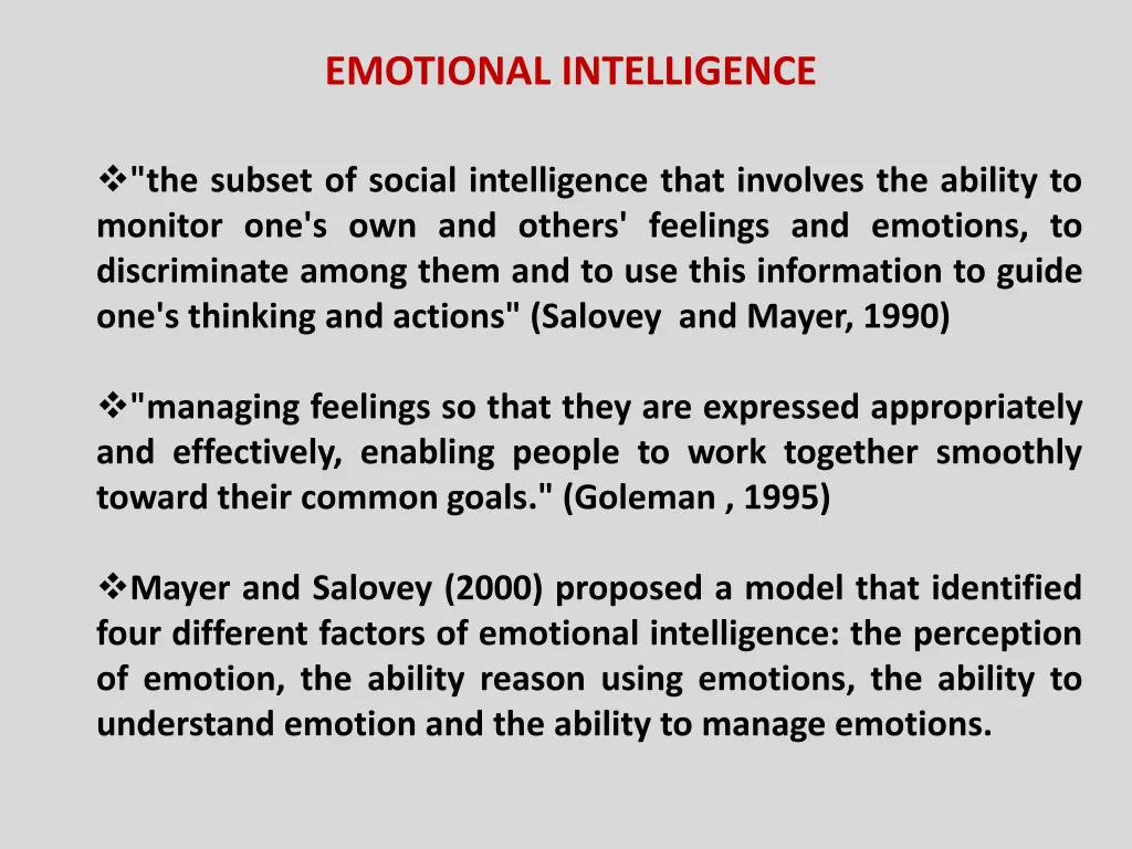 emotional intelligence