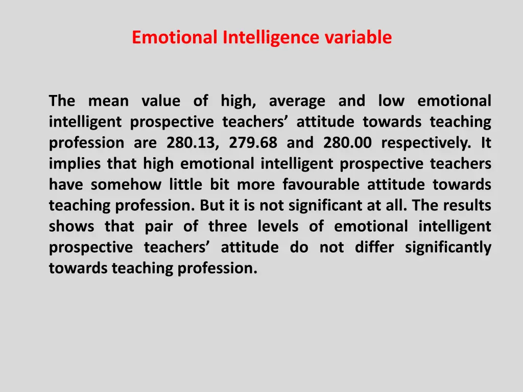 emotional intelligence variable