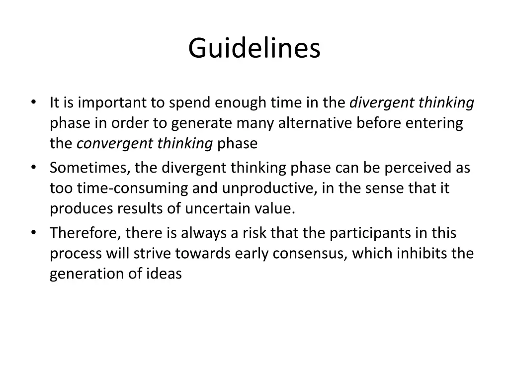 guidelines