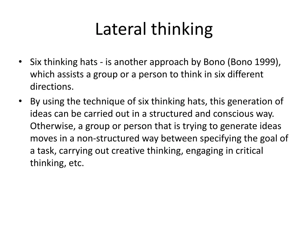 lateral thinking 1