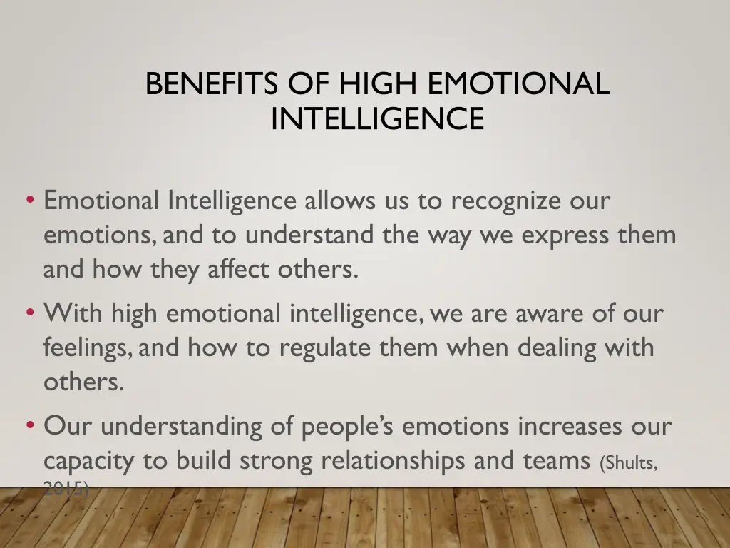 benefits of high emotional intelligence