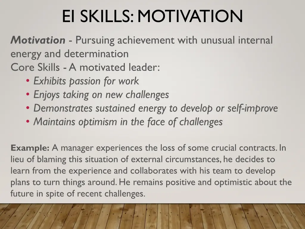 ei skills motivation