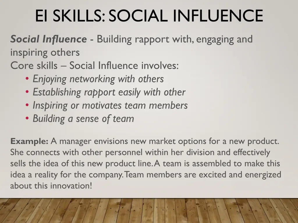 ei skills social influence