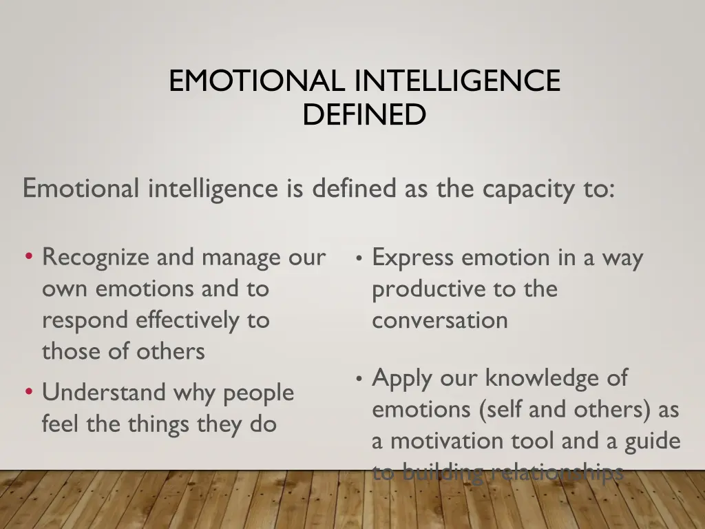 emotional intelligence defined