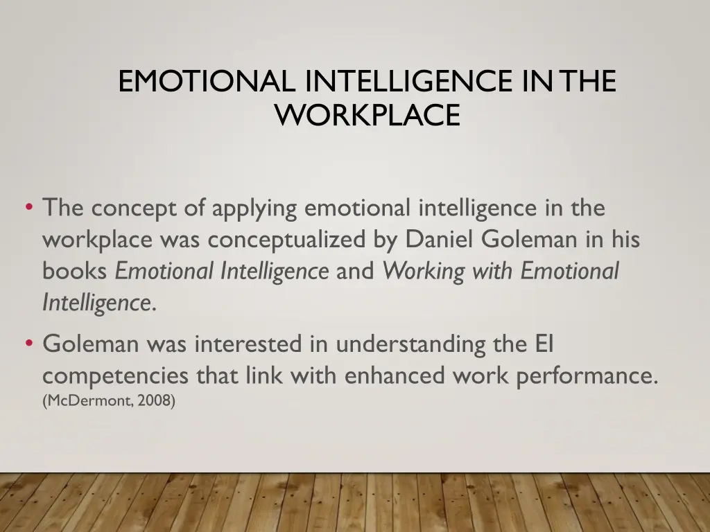 emotional intelligence in the workplace