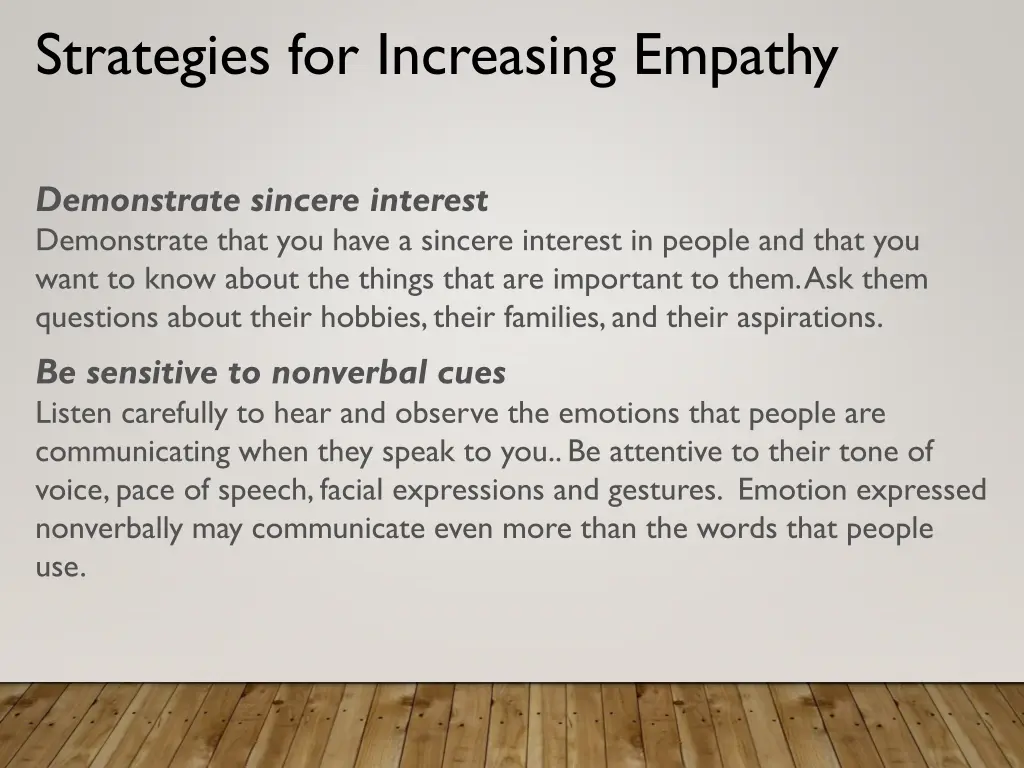 strategies for increasing empathy