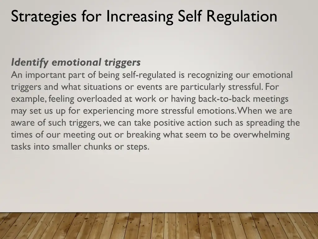 strategies for increasing self regulation