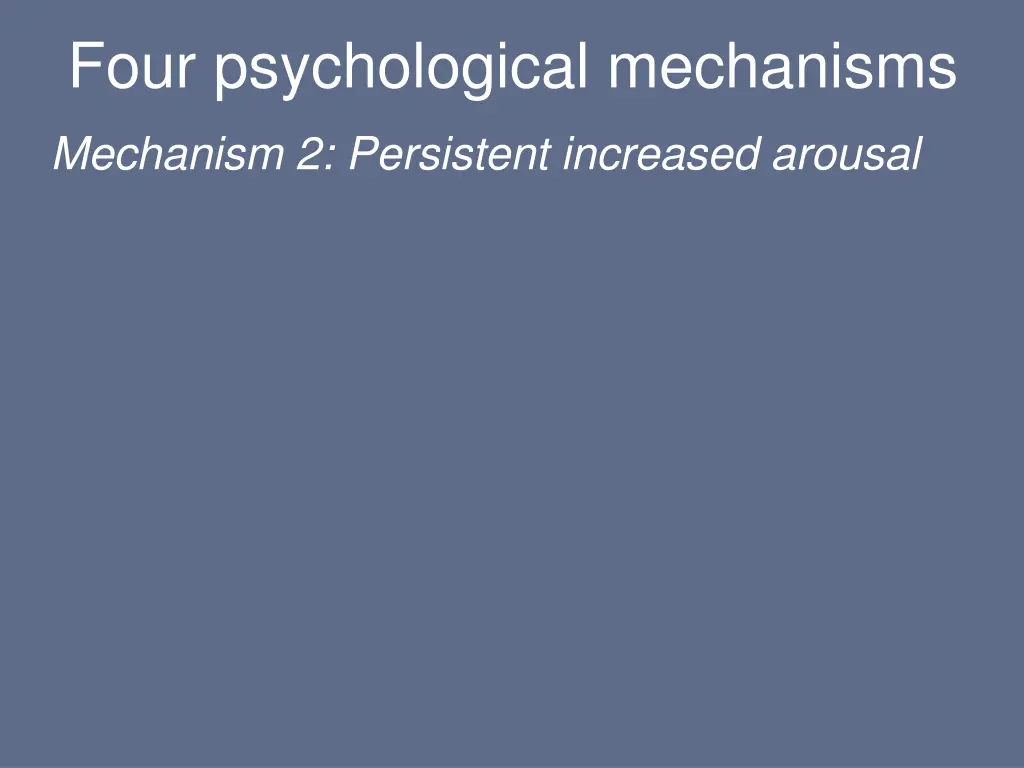 four psychological mechanisms