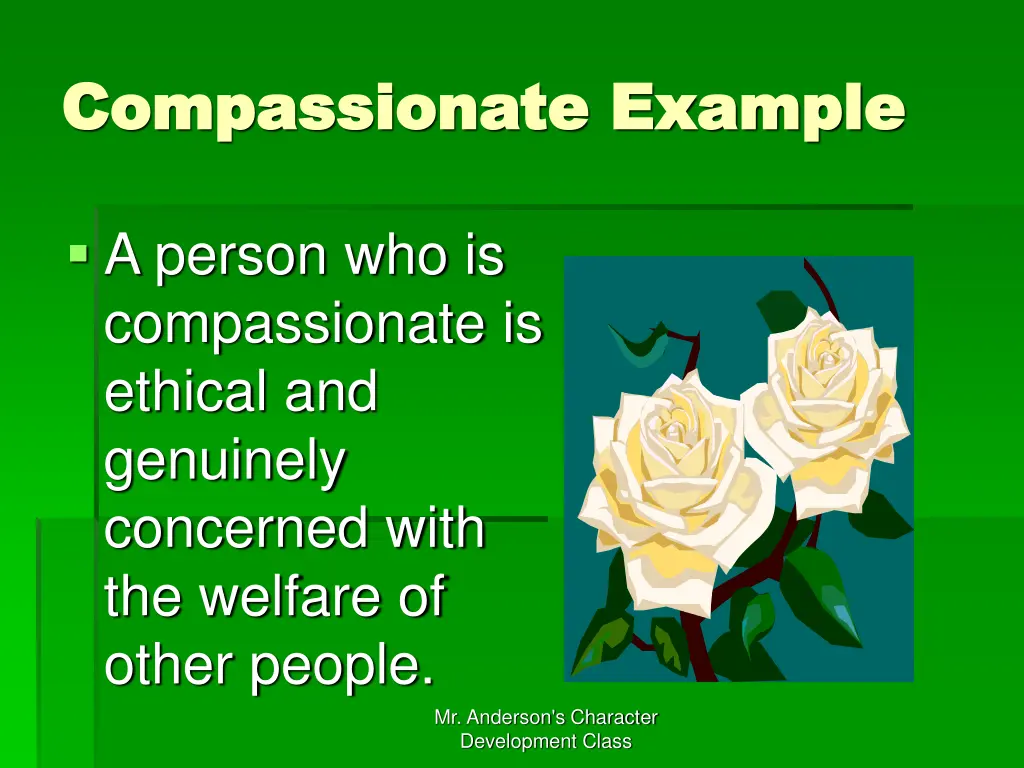 compassionate example compassionate example