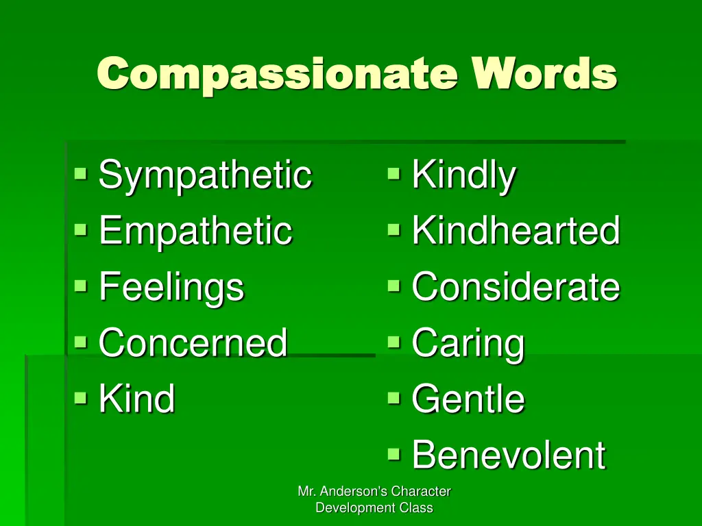 compassionate words compassionate words