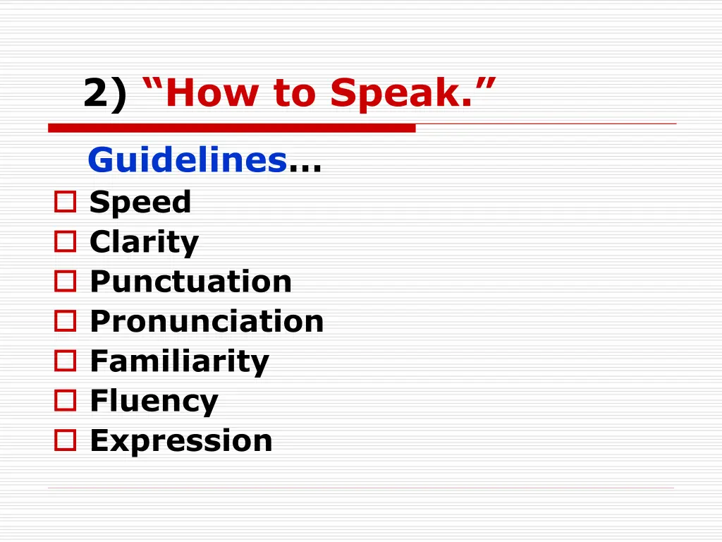 2 how to speak