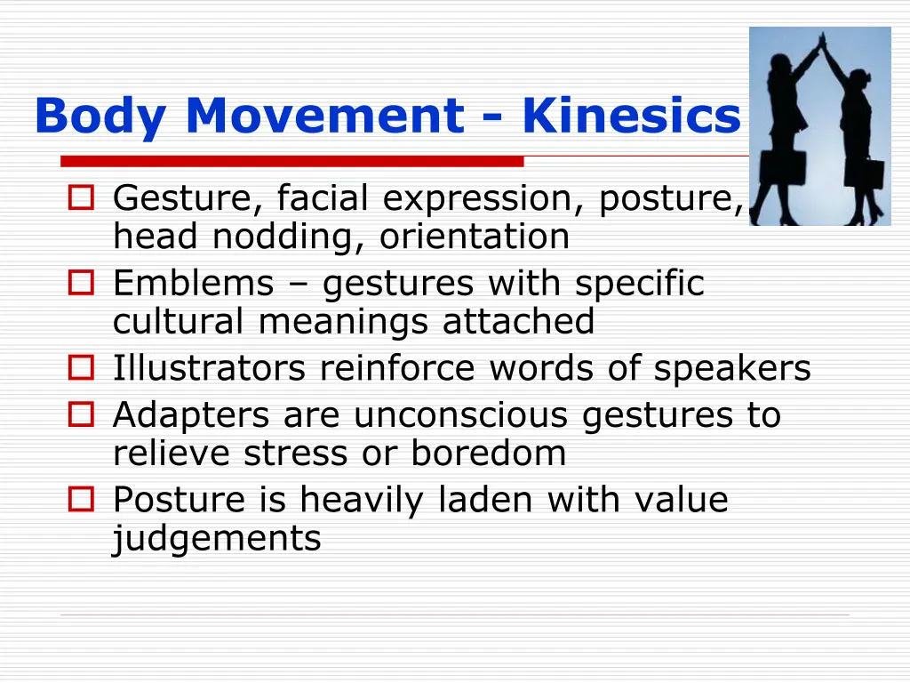 body movement kinesics