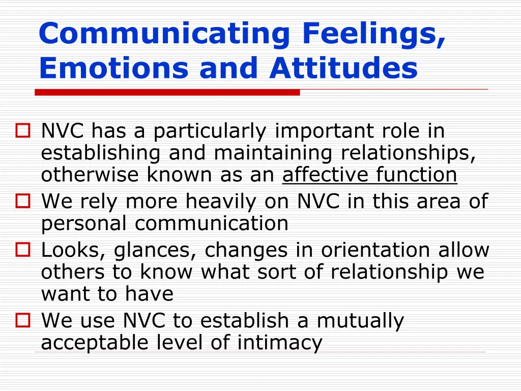 communicating feelings emotions and attitudes