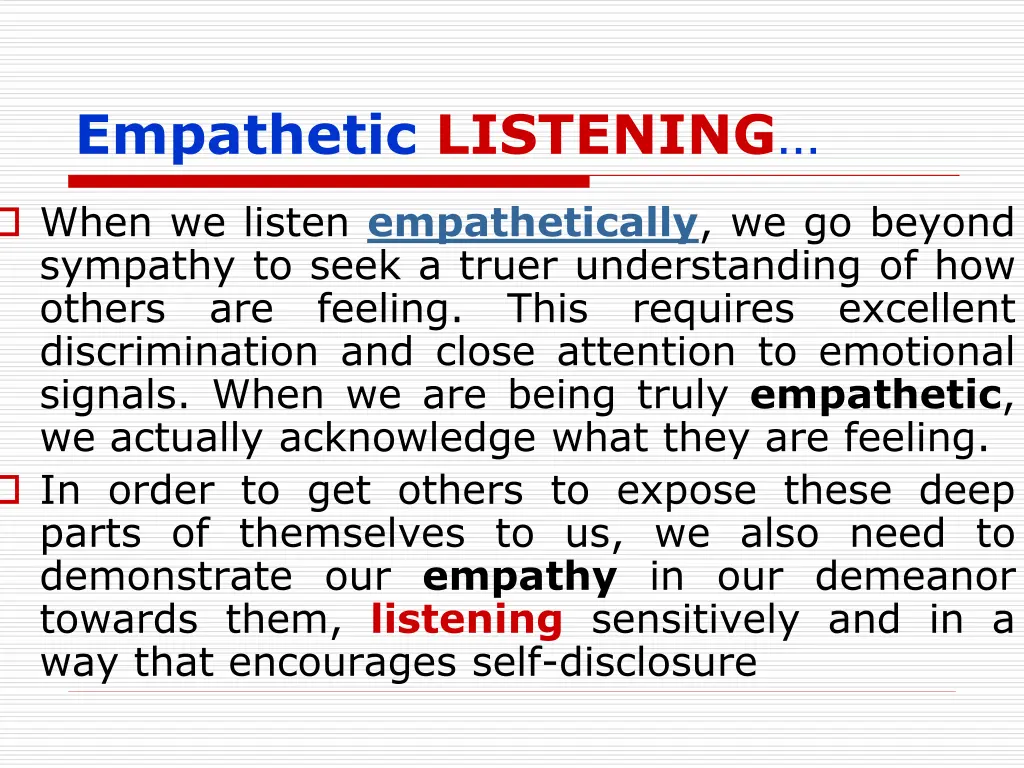 empathetic listening