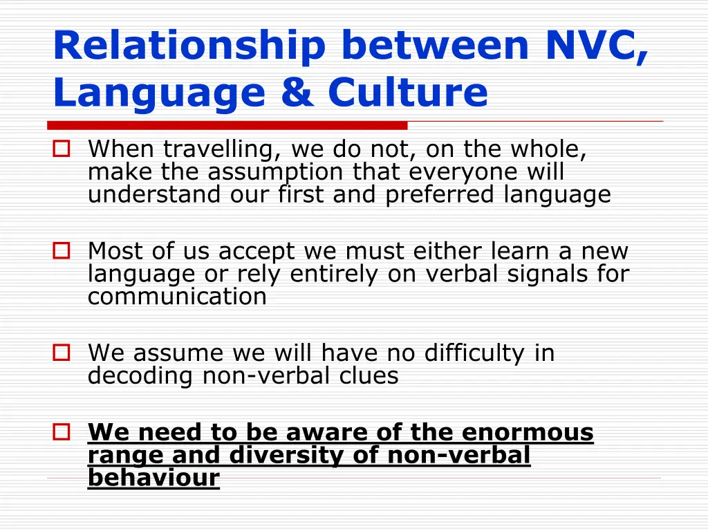 relationship between nvc language culture