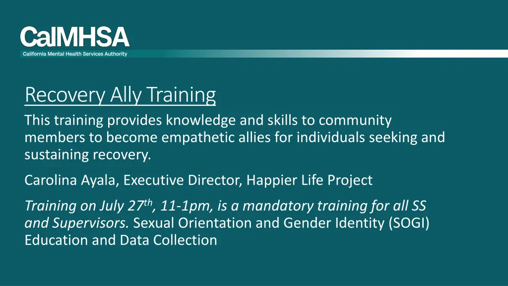 recovery ally training this training provides