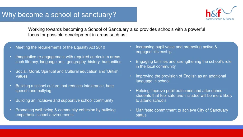 why become a school of sanctuary