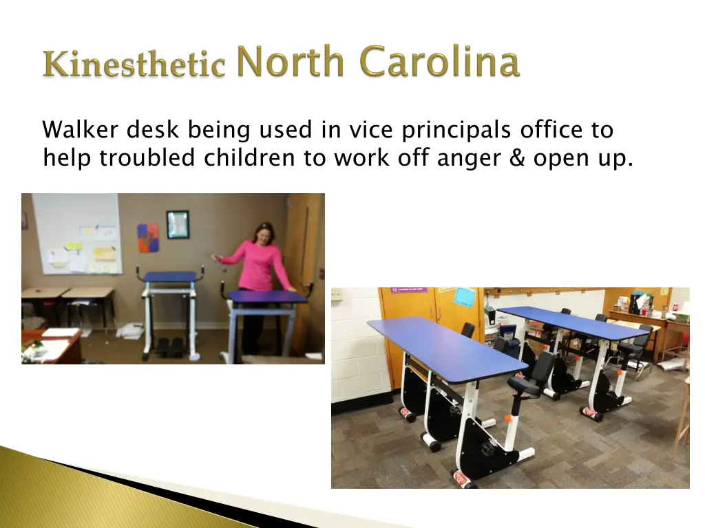 walker desk being used in vice principals office