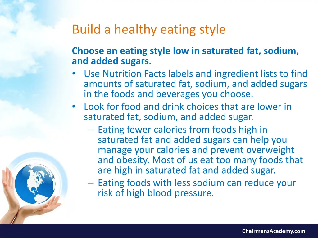 build a healthy eating style 1