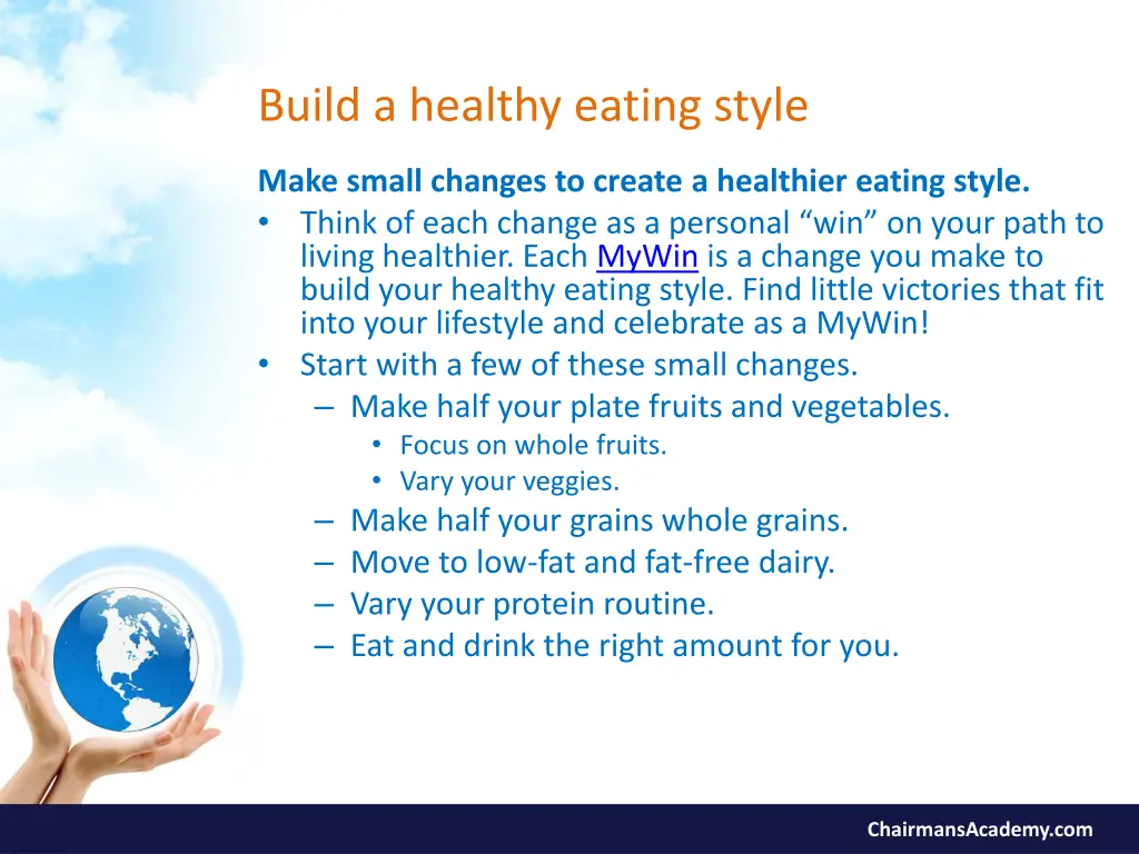 build a healthy eating style 2