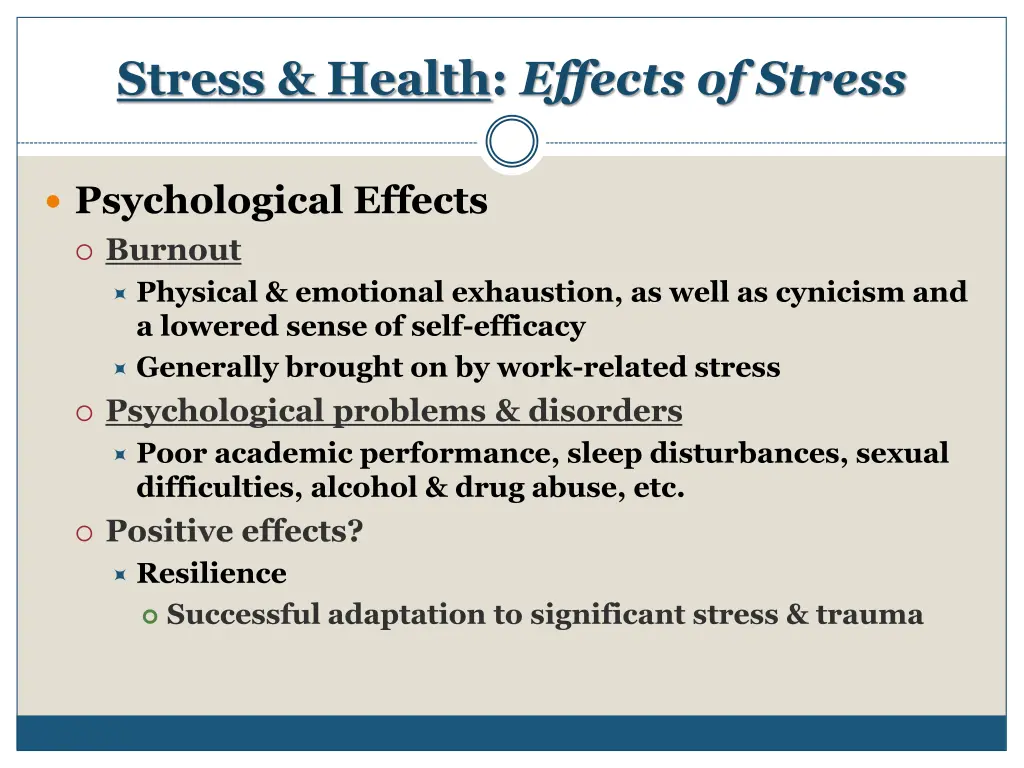 stress health effects of stress 1