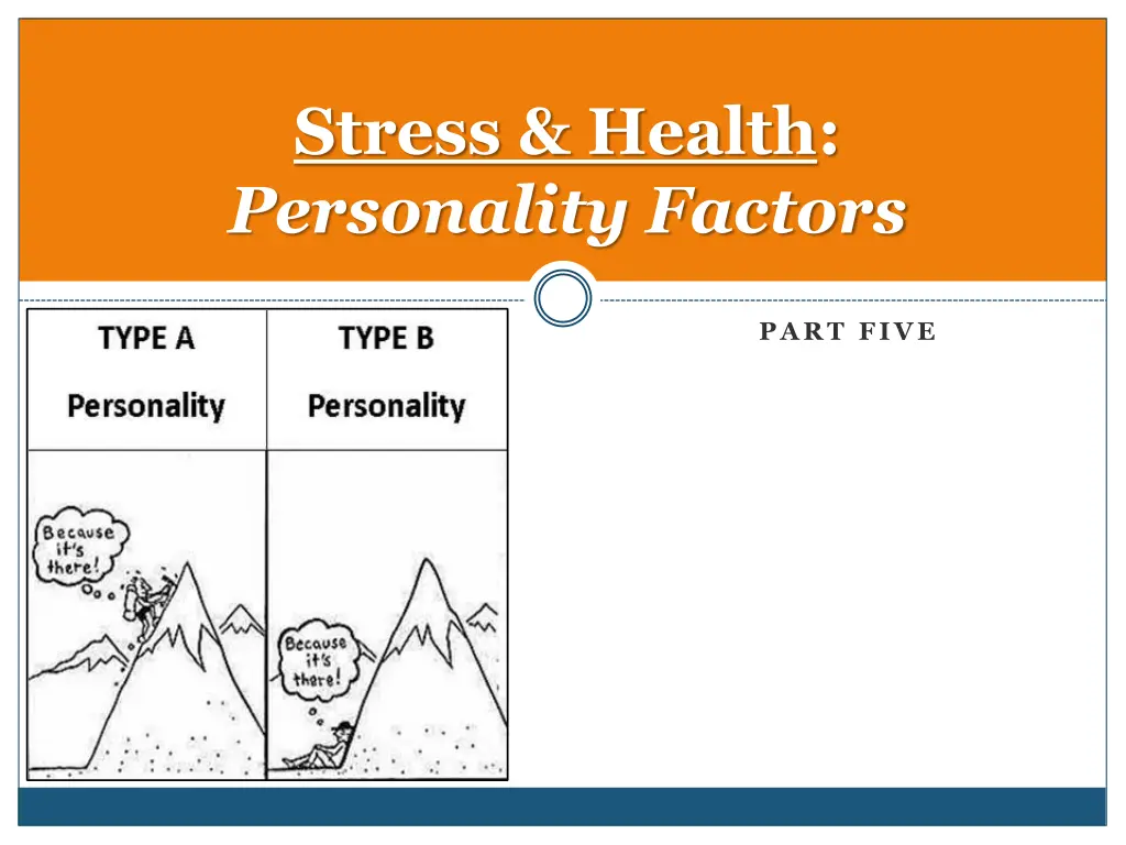 stress health personality factors