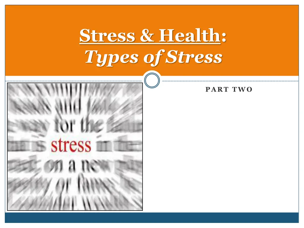 stress health types of stress