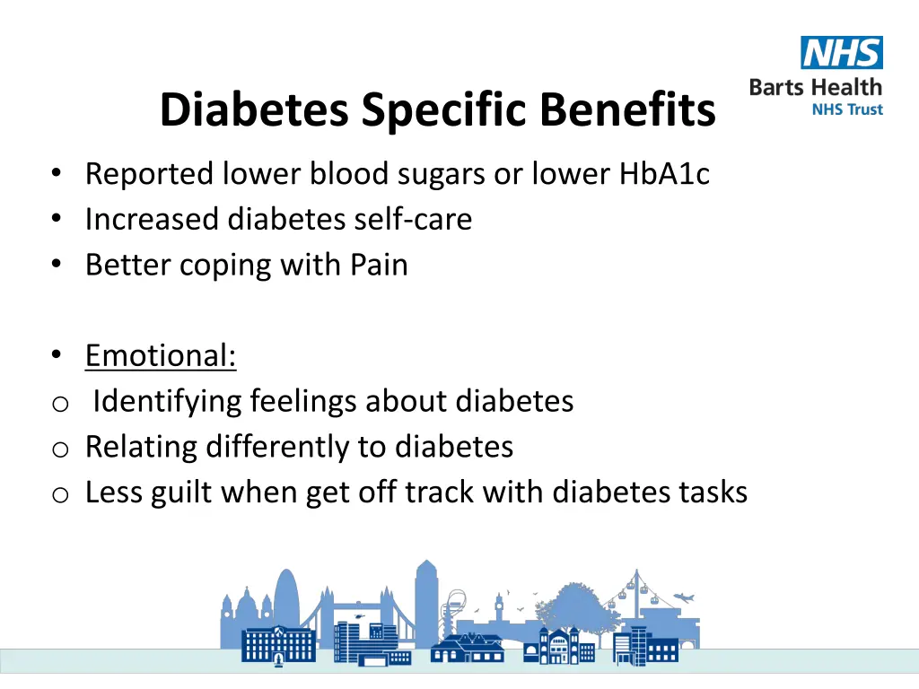 diabetes specific benefits reported lower blood