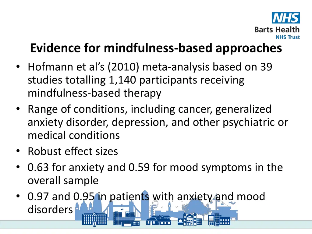 evidence for mindfulness based approaches hofmann