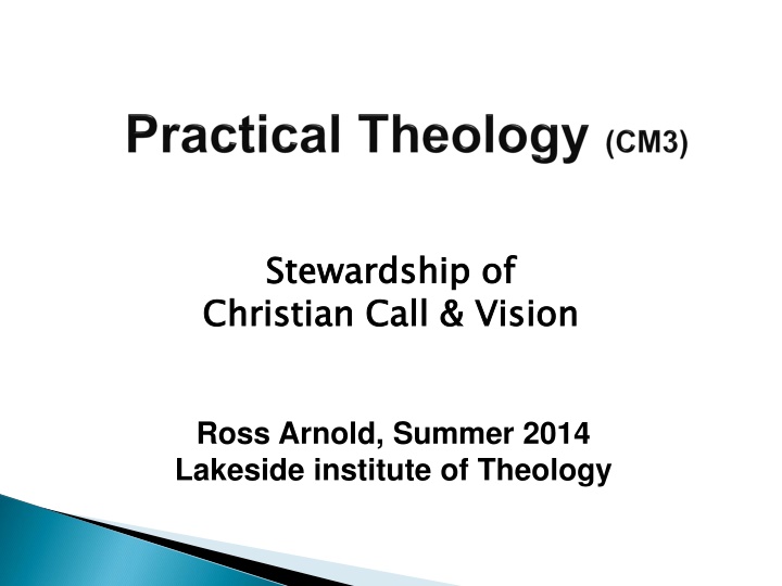 stewardship of christian call vision