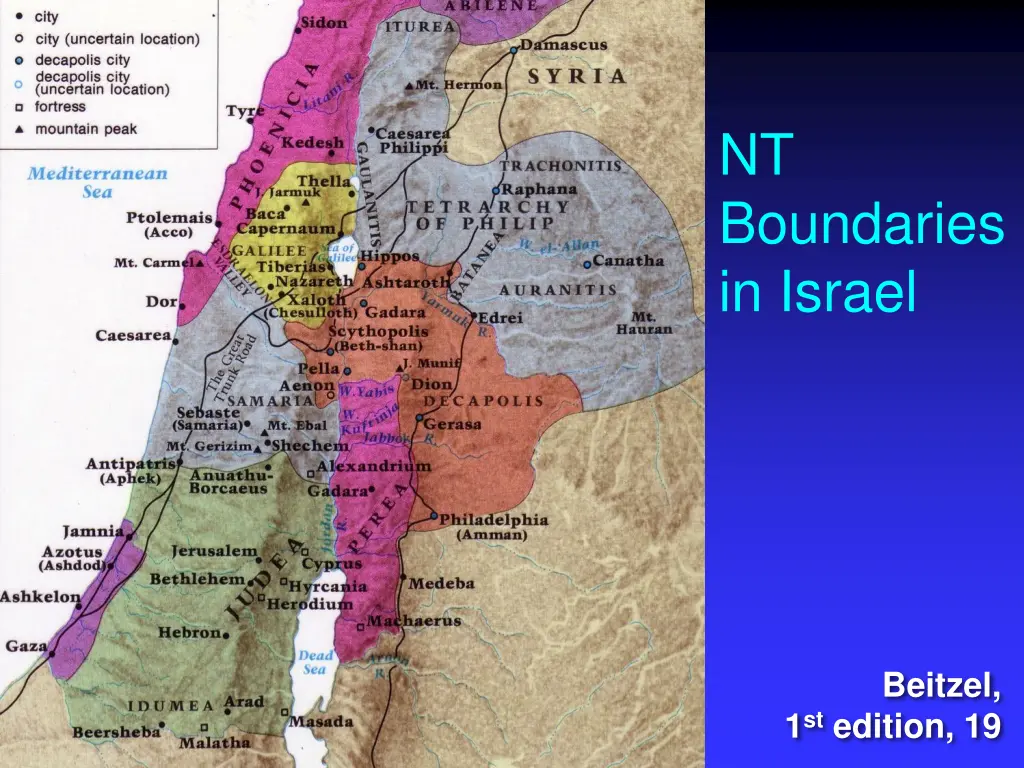 nt boundaries in israel