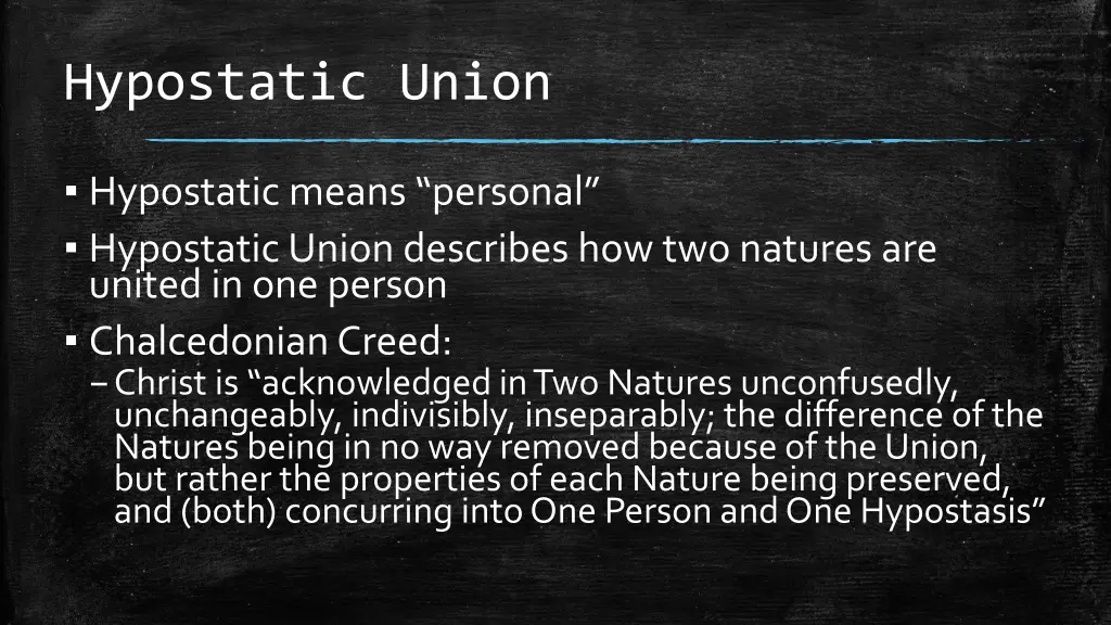 hypostatic union