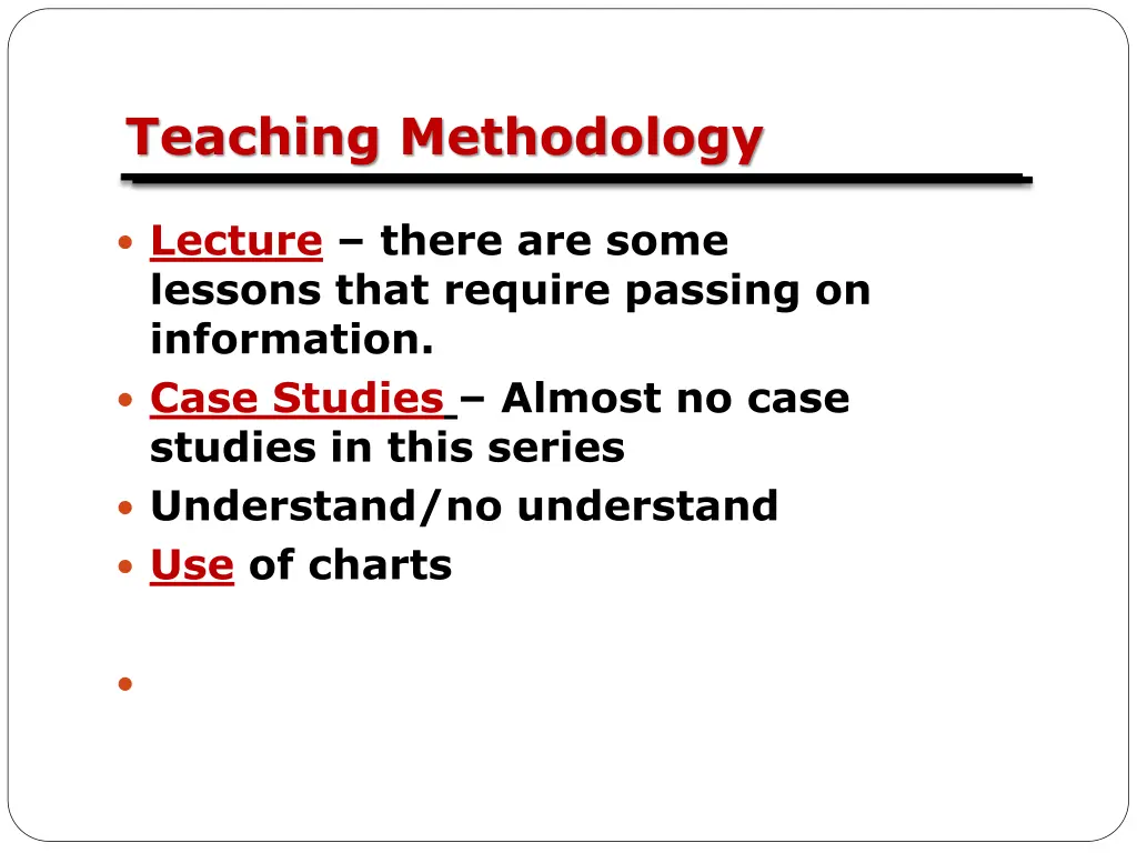 teaching methodology